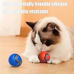 Jouets pour chats, 2Packs et 4 Jeu interactif de chat pour chats d'intérieur, queue rapide 2.0 Balle de jouets de chat en mouvement automatique, adaptée aux chats en ennui à l'intérieur, Jouet Pour Chat (Orange + Bleu)