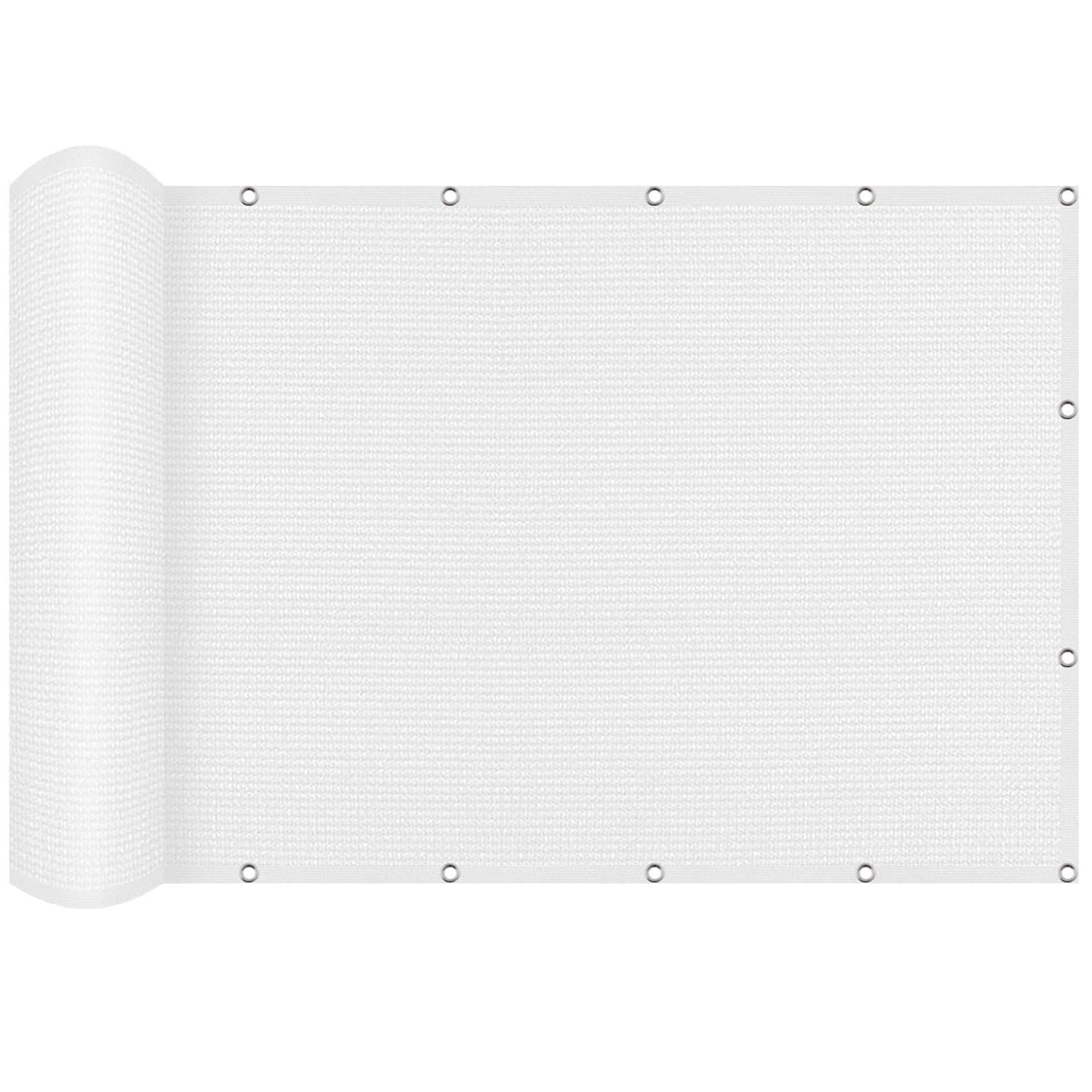 Toile ombrage exterieur filet protection solaire jardin balcon blanc HDPE