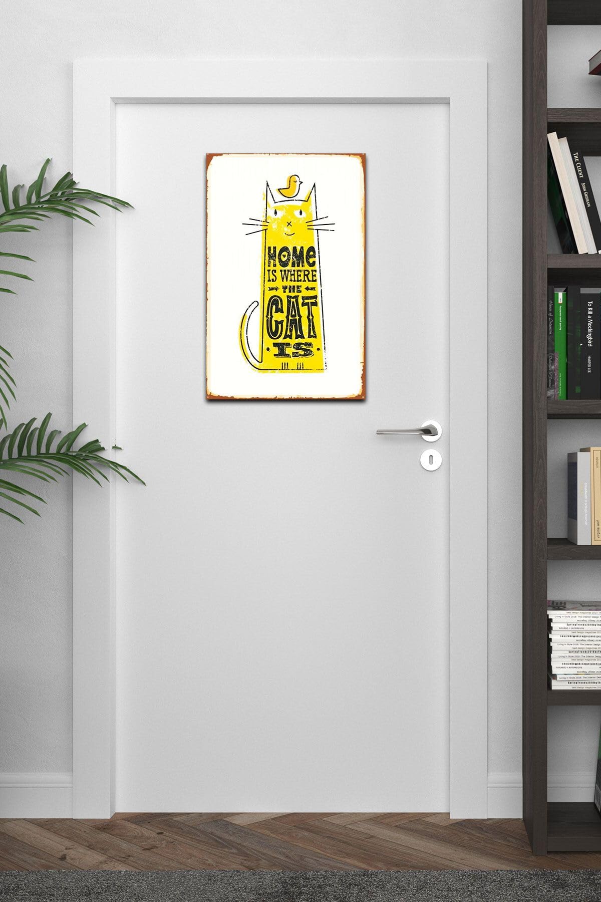 Dekolia Kuşe Kağıt Duvar Posteri Cat Is Retro Vintage Drtr0040