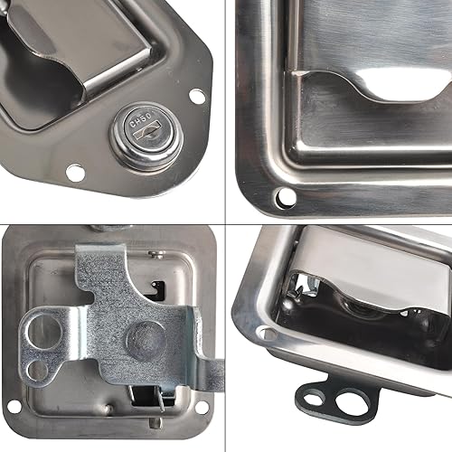 Miniatura 3 de FGJQEFG Caja de herramientas para camión, mango de repuesto, caja de herramientas, pestillo de acero inoxidable, caja de herramientas para camión,