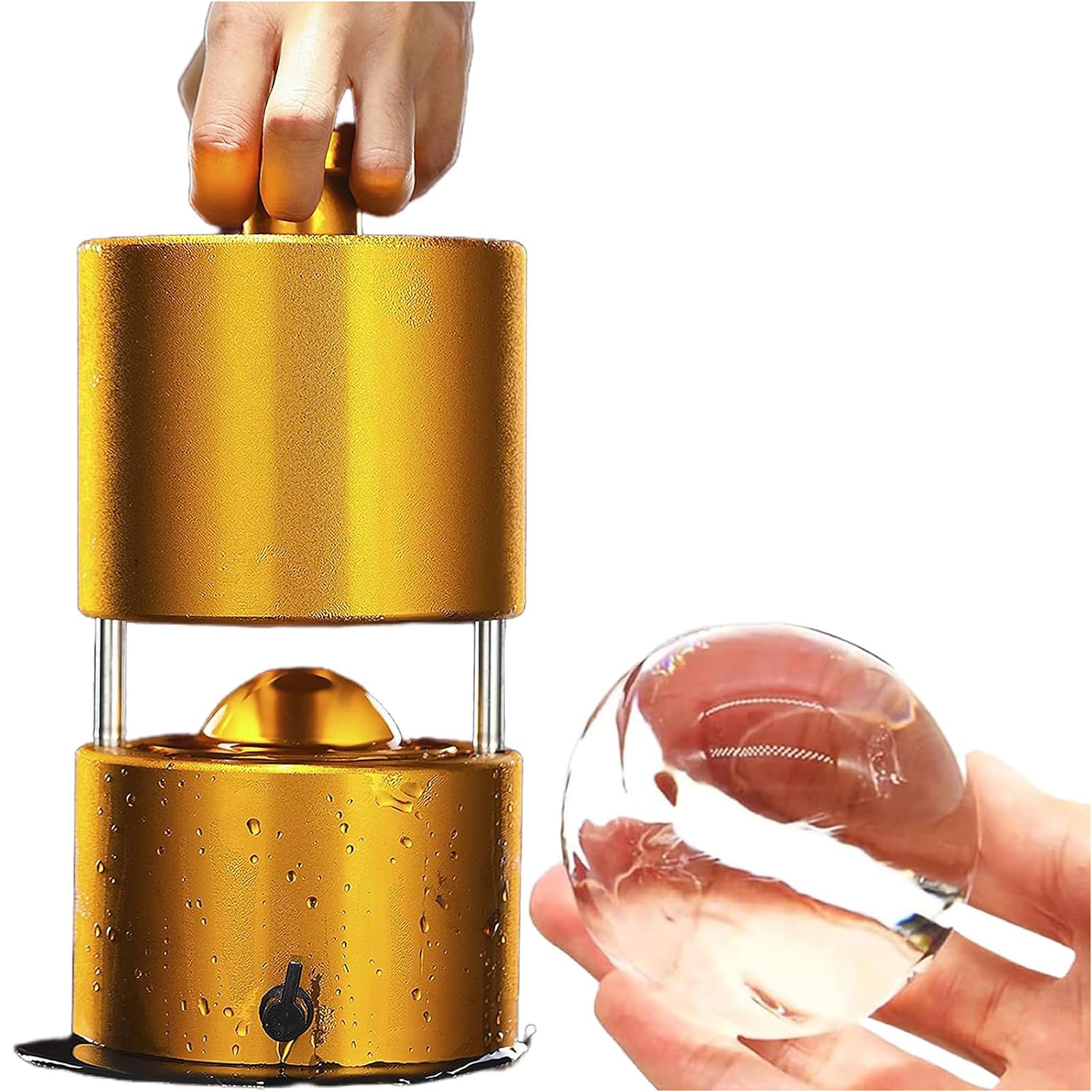 Kostkarka do lodu, lotnicze aluminiowe formy do lodu, 70 mm, szybsze formowanie, długotrwałe chłodzenie do whisky, koktajli, burbona, na imprezę i wakacje