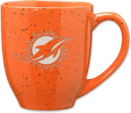 Miniatura 21 de Rico Industries, NFL Football - Taza de café de 16 oz de cerámica moteada, grabada con láser y de color de los equipos de fútbol americano de la NFL