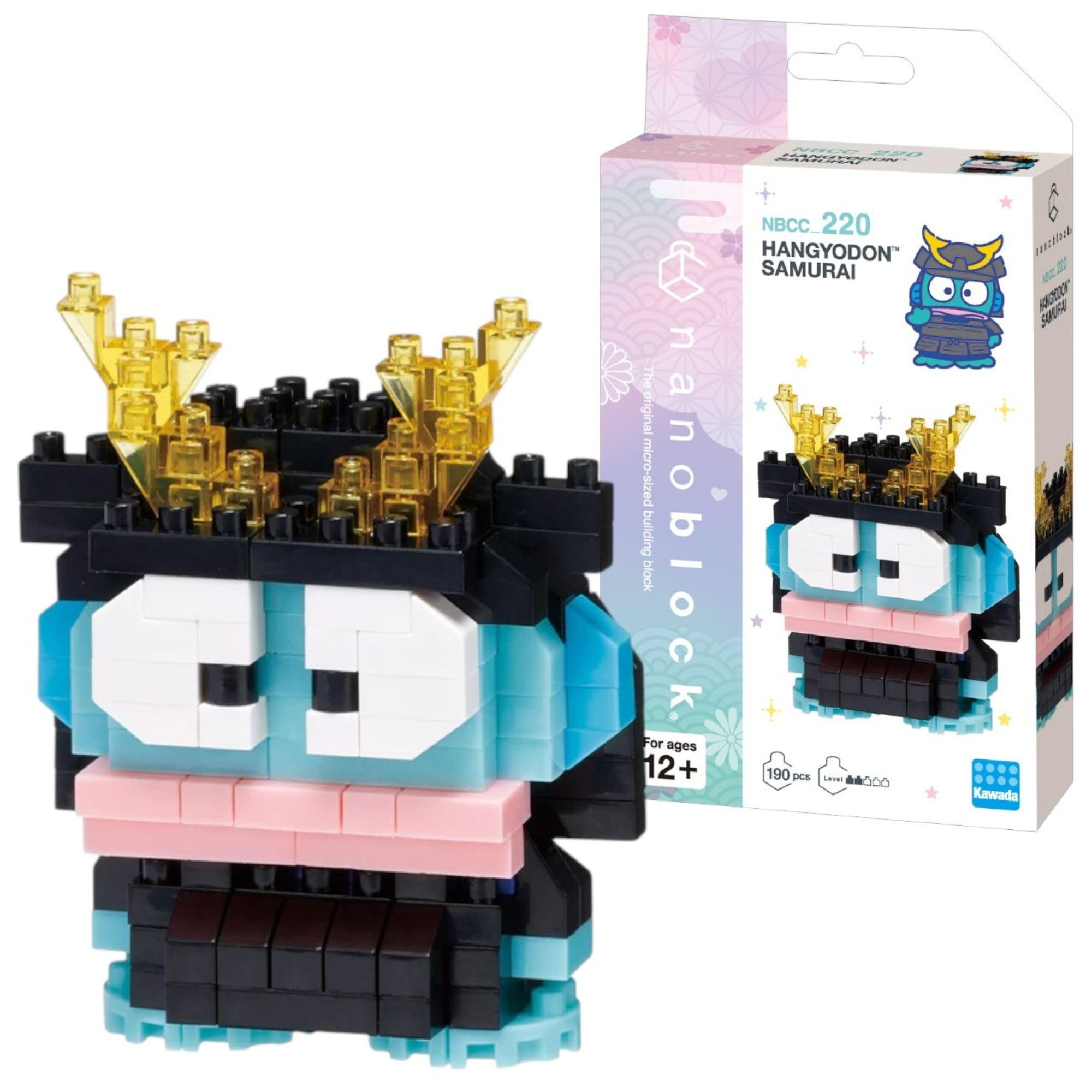 Nanoblock Sanrio Hangyodon Samurai Model, medium