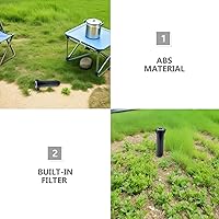 Vista 3 de Cabilock Cabezal de aspersor automático retráctil con filtro integrado para riego de césped de jardín, ángulo ajustable, rociador de agua enterrada