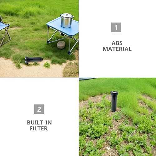 Miniatura 3 de Cabilock Cabezal de rociador retráctil automático con filtro incorporado Sistema de riego de riego de césped y jardín de ángulo ajustable