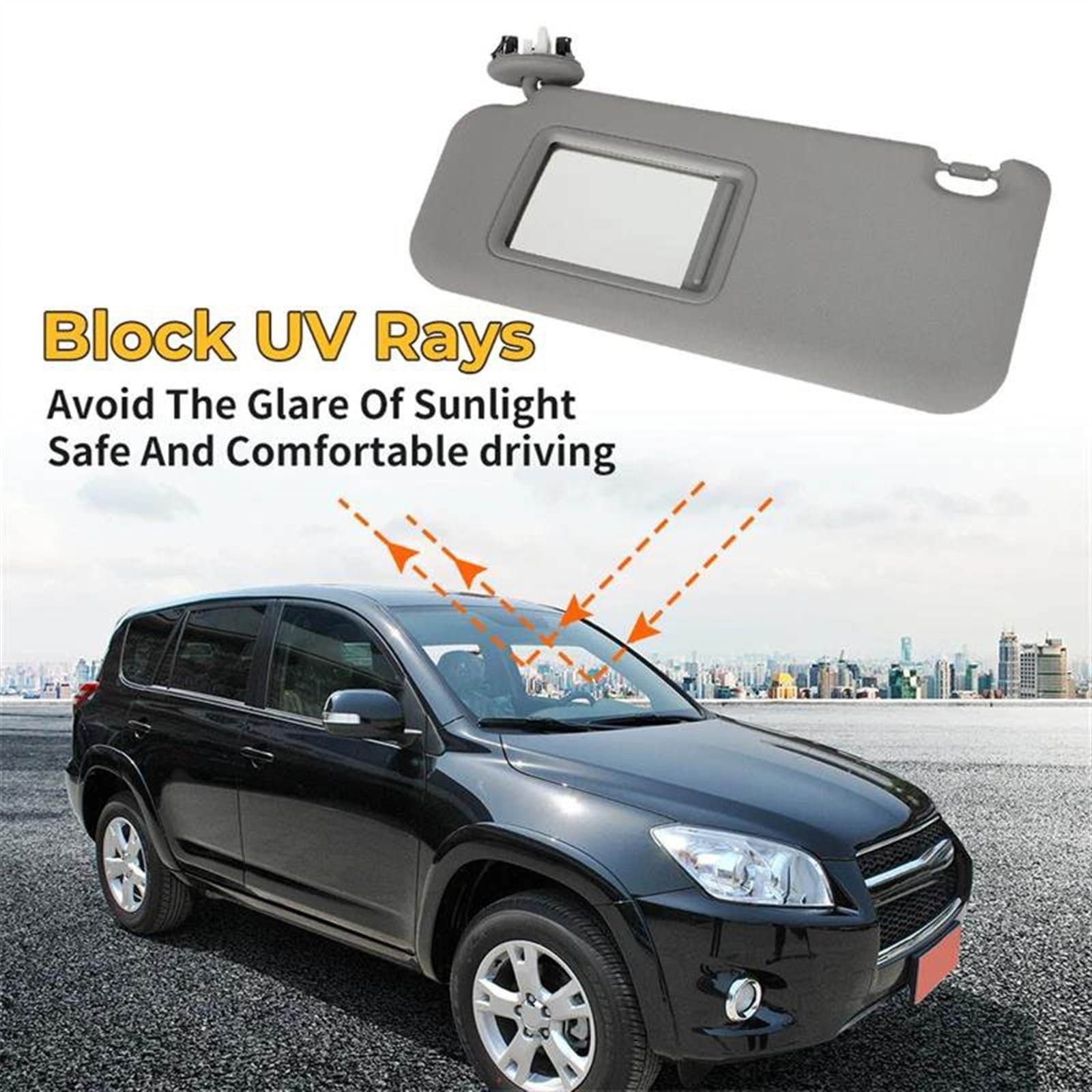 Alette Parasole Per Toyota Per RAV4 Per RAV 4 2006-2010 2011 2012 Parasole Automatico Lato Guida Sinistro Con Protezione Luce Parasole 74320-42501-B2 Estensore Parasole Auto