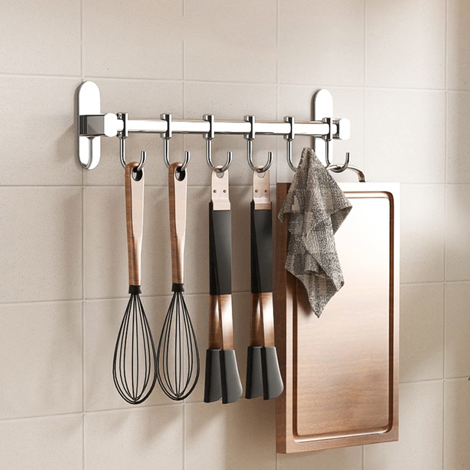 Rail Cuisine Acier Inox 40cm Crochets Porte-Ustensiles Mural 40cm GBACHOOSE - 3 Barres Acier Inox Avec 8 Crochets Porte-ustensiles Cuisine Rail Cuisine Acier Inox 40cm Crochets Porte-Ustensiles Mural 40cm GBACHOOSE - 3 Barres Acier Inox Avec 8 Crochets Porte-ustensiles Cuisine