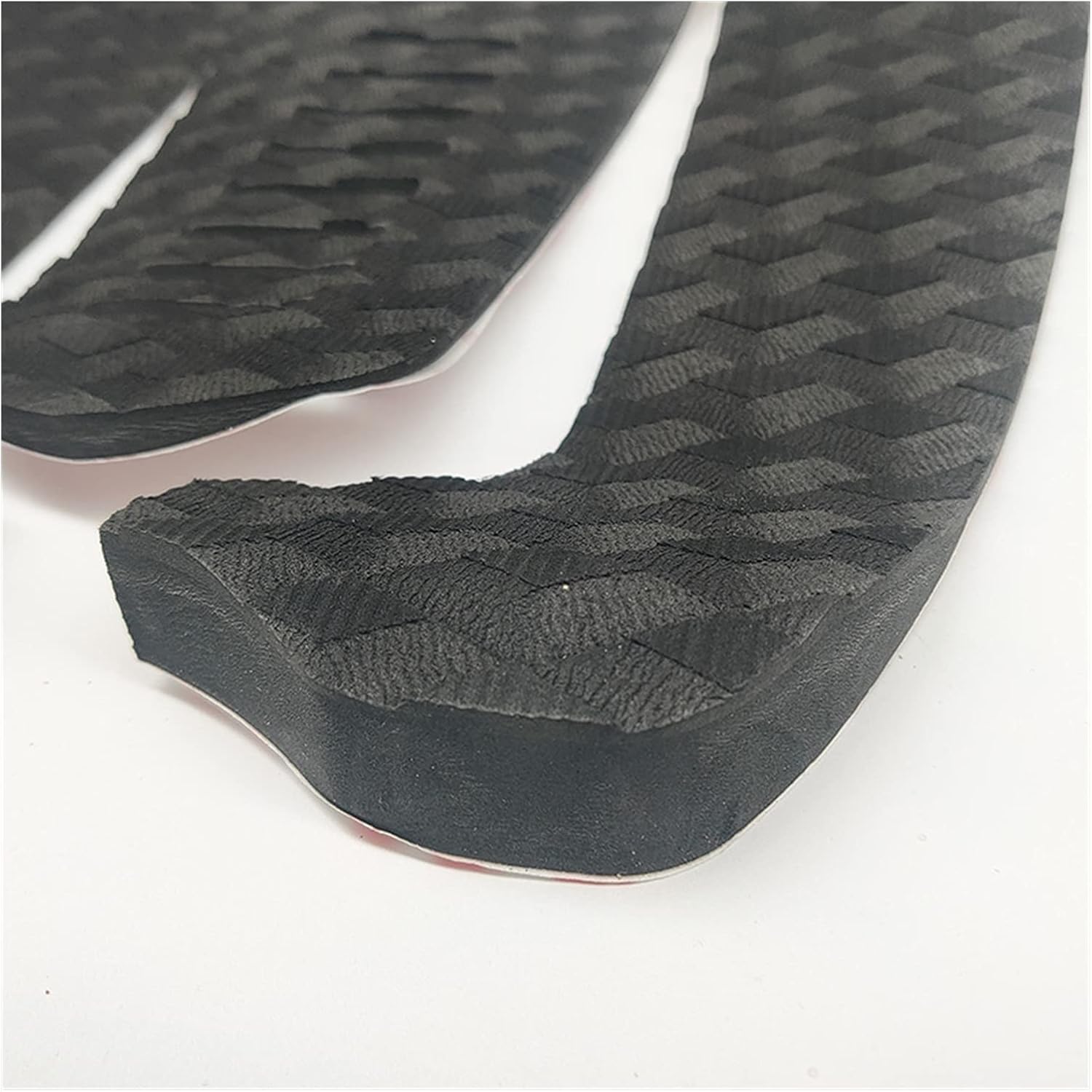 3 Piece Non Slip Stomp Pad EVA Surfboard Traction Mat Tail Pads for Paddle Board, Kayak,Skimboard (Color : Red)