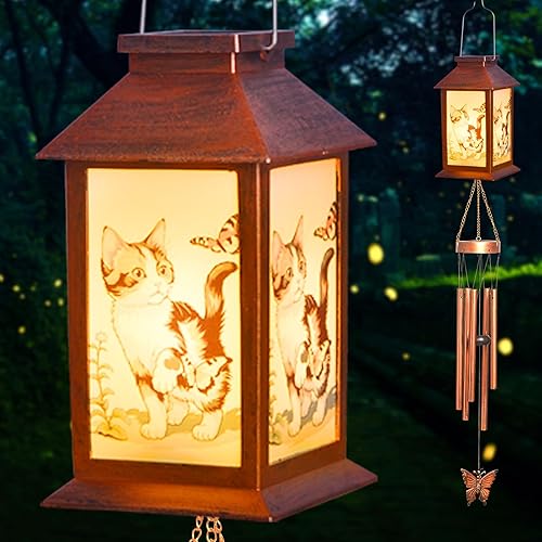 Vista 53 de JOBOSI Red Cap Green Colibrí Carillones de viento Regalos para mamá Carillones de viento Solares Colibríes Campanas de viento Brillantes Decoración