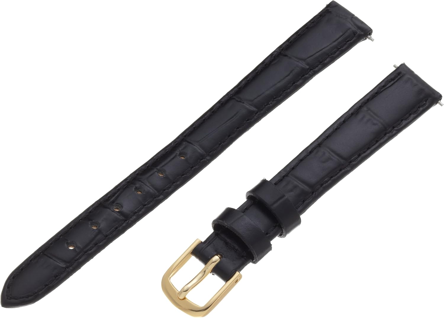 Hadley-Roma Women's 14mm Watch Strap, Color:Black (Model: LSL135LA 140)