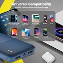 FLiX New Launch PowerXtreme 10,000mAh 12W Slim Power Bank,USB C/Micro USB Input,Dual USB A Output,Compatible with iPhone (Type A to Lightning), Samsung, Google Pixel, Oneplus(Cobalt Blue-P10) gallery image