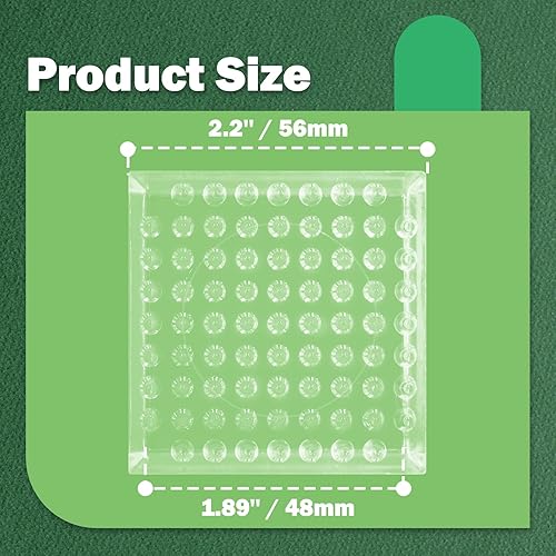 Miniatura 5 de Kemcatui 8 protectores de alfombra, tazas cuadradas con púas para muebles, posavasos de plástico transparente para muebles, taza de muebles con púas