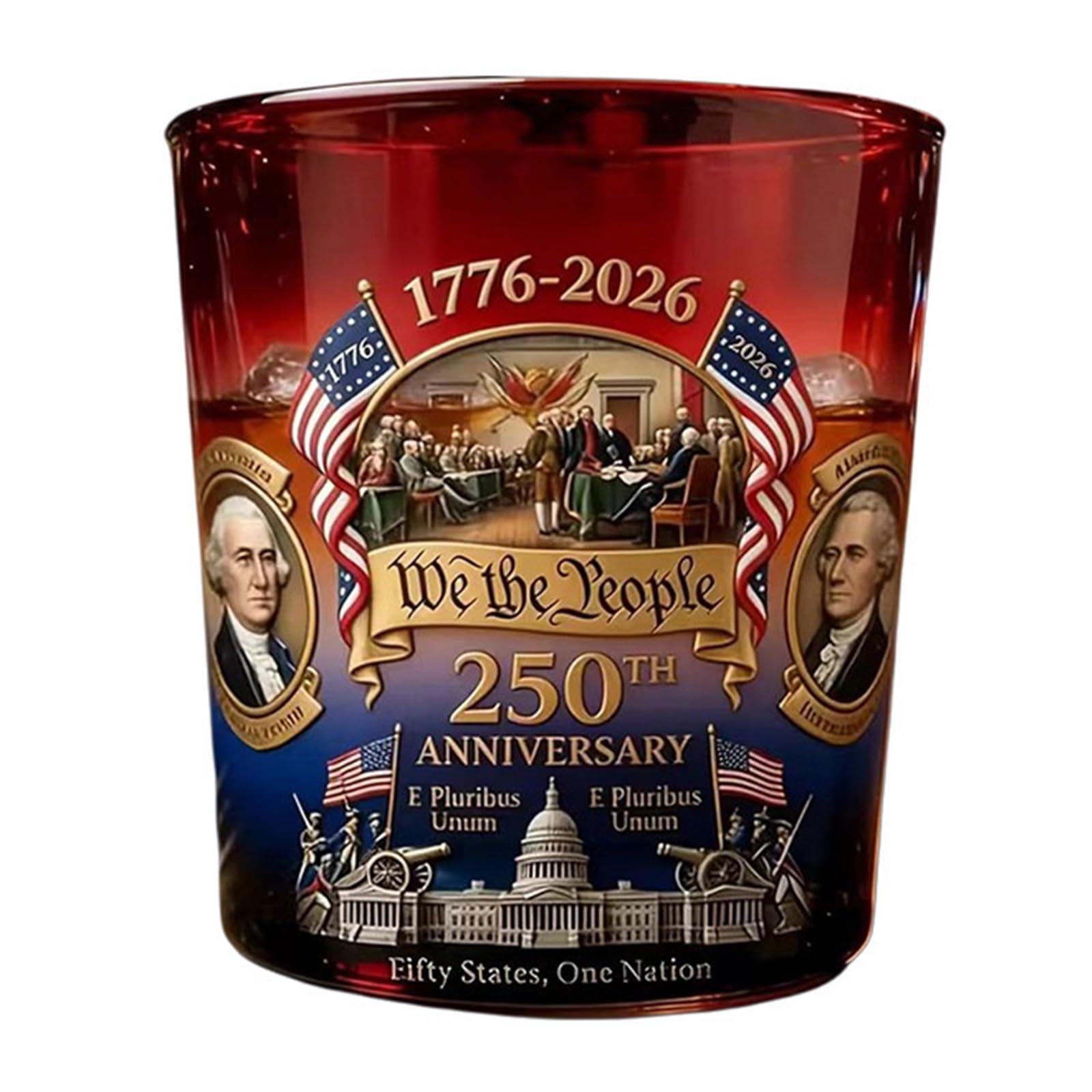 Btgghytr Whiskeys Glasses Commemorative America 250Th Anniversary Liquor Drinking Cup for Collectors and History Enthusiasts Collectible Liquor Glasses
