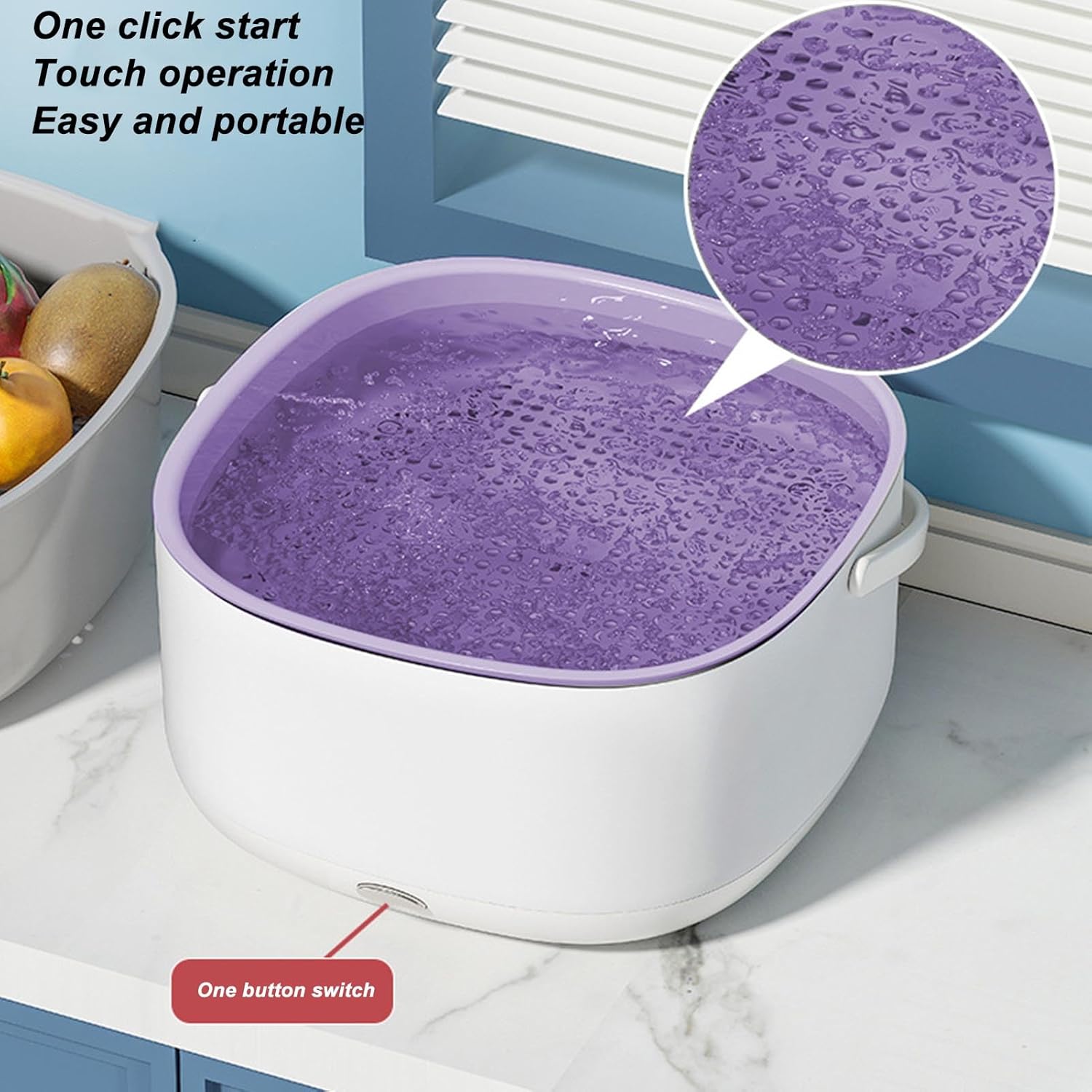 Fruit and Vegetable Washing Machine, Fruit Ultrasonic Cleaner, Large Capacity Vegetable Cleaner, Ultrasonic Fruit Washing Unit, Electric Fruit Vegetable Washing Basket