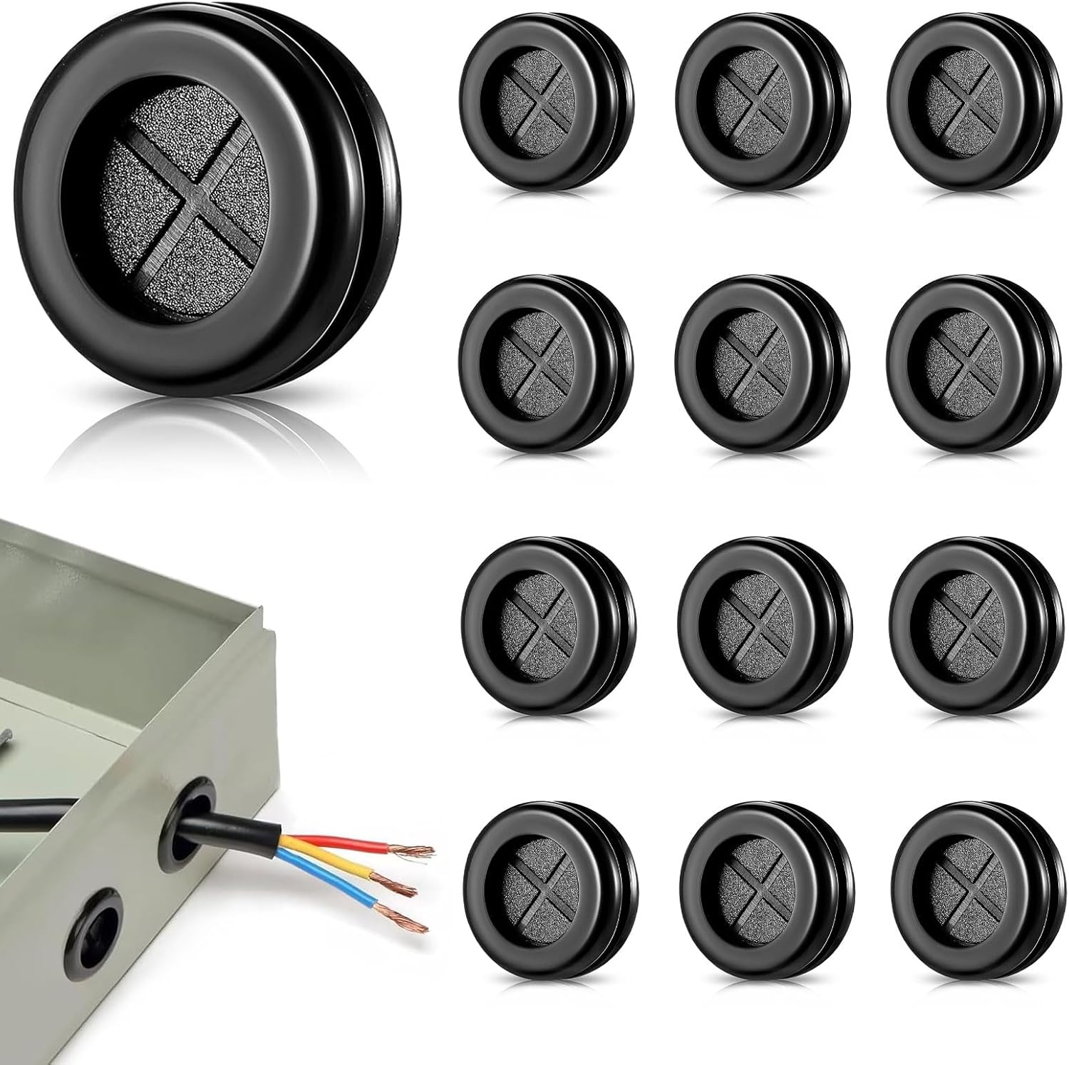 Rubber Grommet, 20 Pcs Firewall Plug Grommet, Rubber Hole Plug for Wire