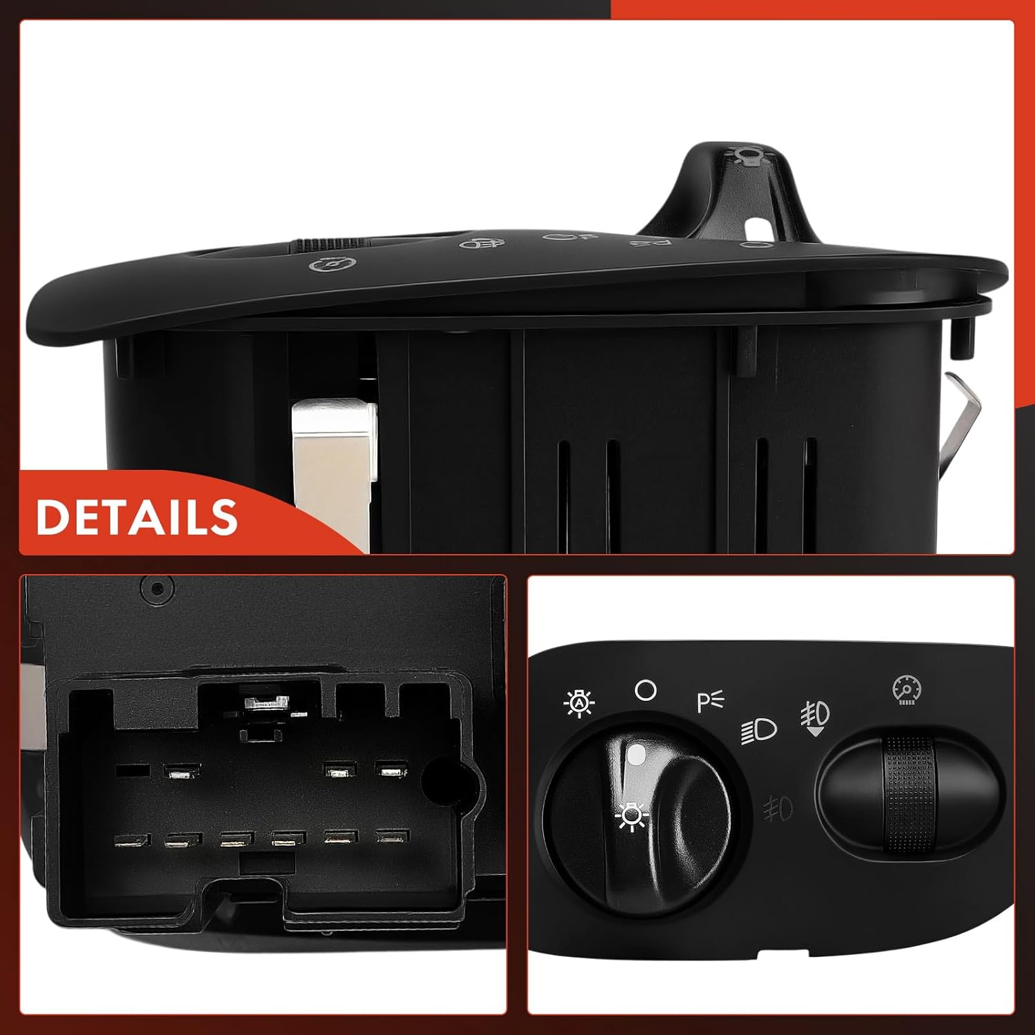 A-Premium Headlight Switch Instrument Panel Headlamp Dimmer Switch Compatible with Ford F-150 F150 2000-2003, F-150 Heritage 2004, Expedition 2000-2002 & Lincoln Blackwood 2002