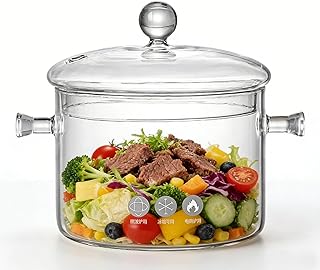 Clear Glass Stew Pot with Lid