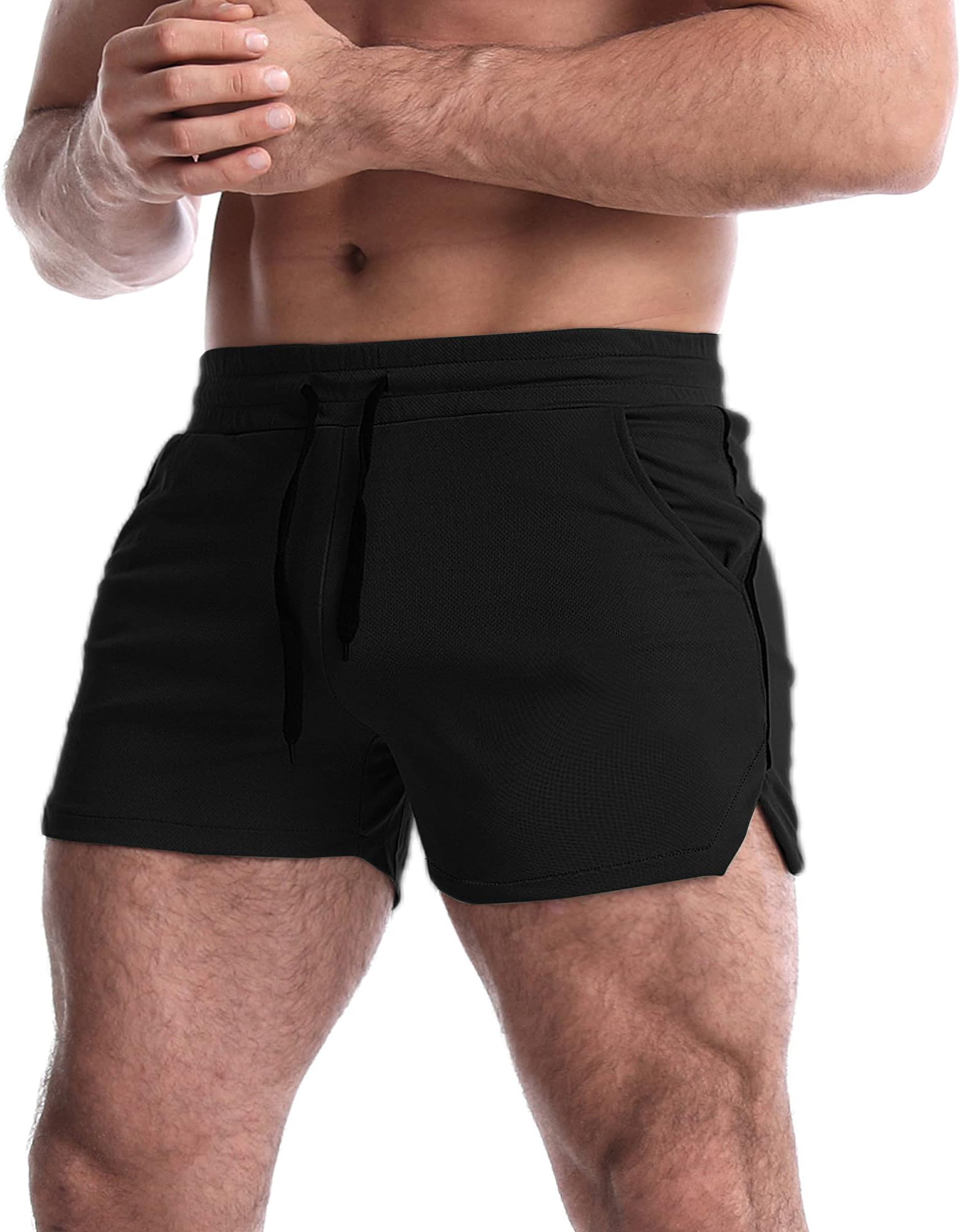 Men's 5 Inch Inseam Workout Shorts Athletic Gym Shorts Bodybuilding Short Shorts Casual Running Shorts