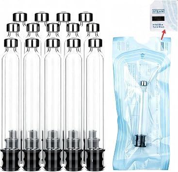 3ml Peptide Pen Cartridge, 15 Pack - 3cc Glass Cartridges Compatible with Reusable Injection V1 & V2 Pens, Individually Wrapped & Steam Sterilized