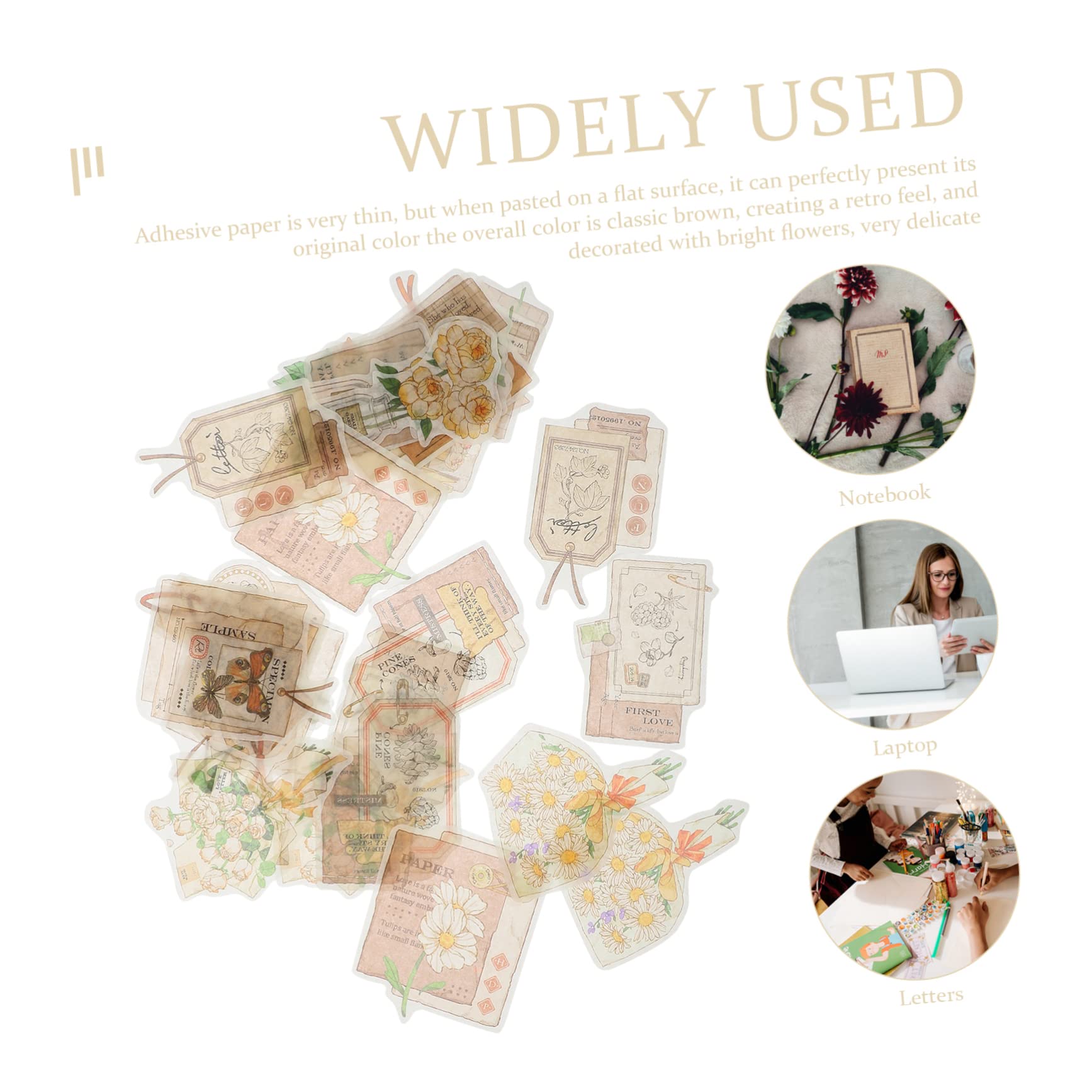 EXCEART 20sets Adesivi Creativi per Diario Decorazioni per Scrapbooking Stile Casual Adesivi Artistici per Album e Progetti Fai da Te
