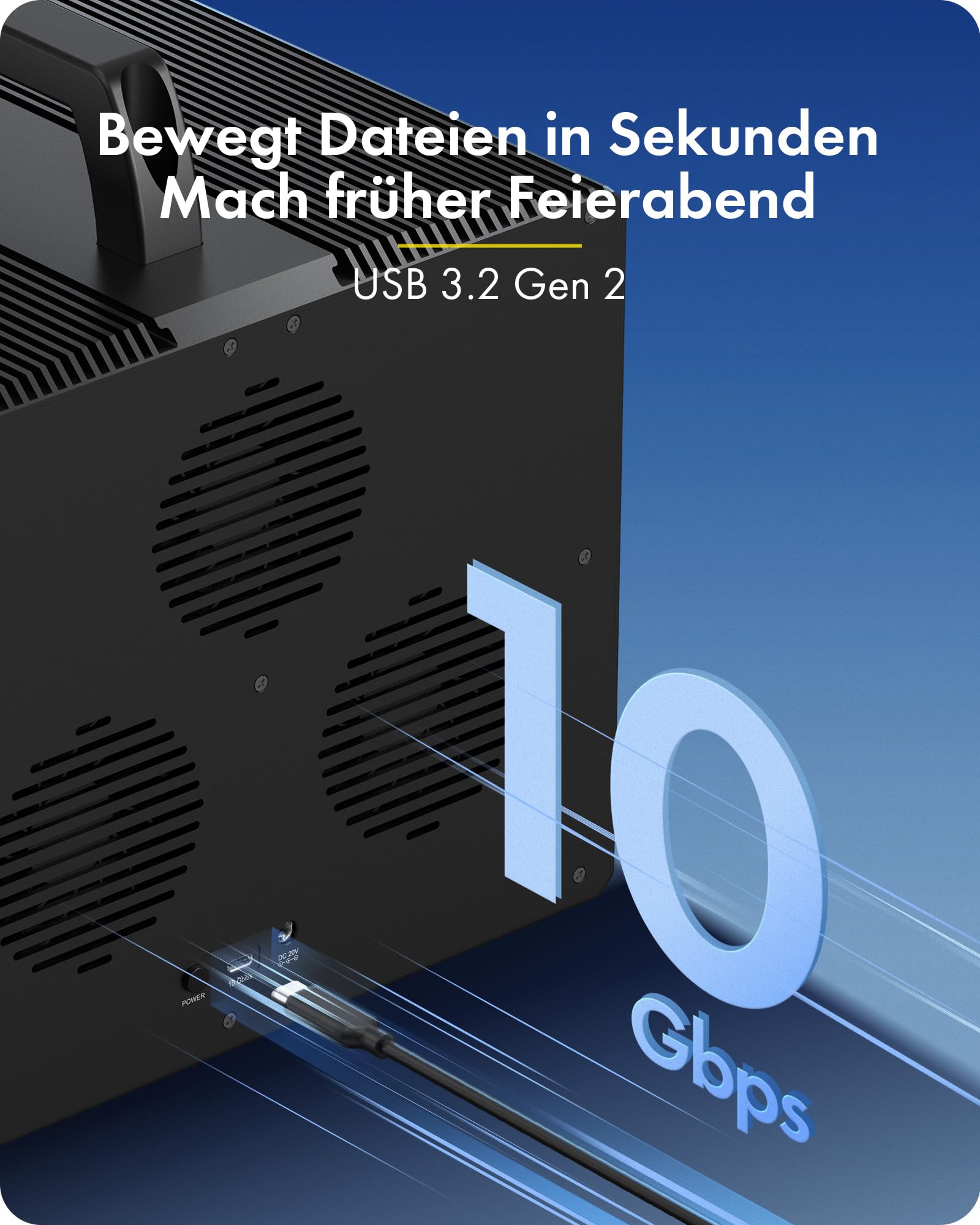 ICY BOX 10-Fach Gehäuse, HDD/SSD 2,5"/3,5", SATA, USB-C, IB-3710-CU31