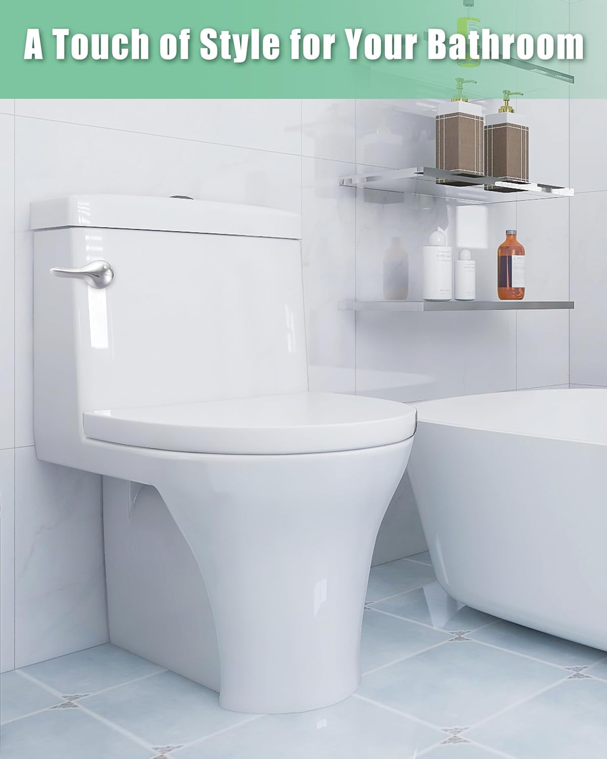 Toilet Flush Handle Replacement Kit: Front Universal Toilet Bowl Replacement Kit, Toilet Repair Kit Inside Tank Chain Flusher Handle Lever Replacement Parts Compatible with American Standard Mansfield