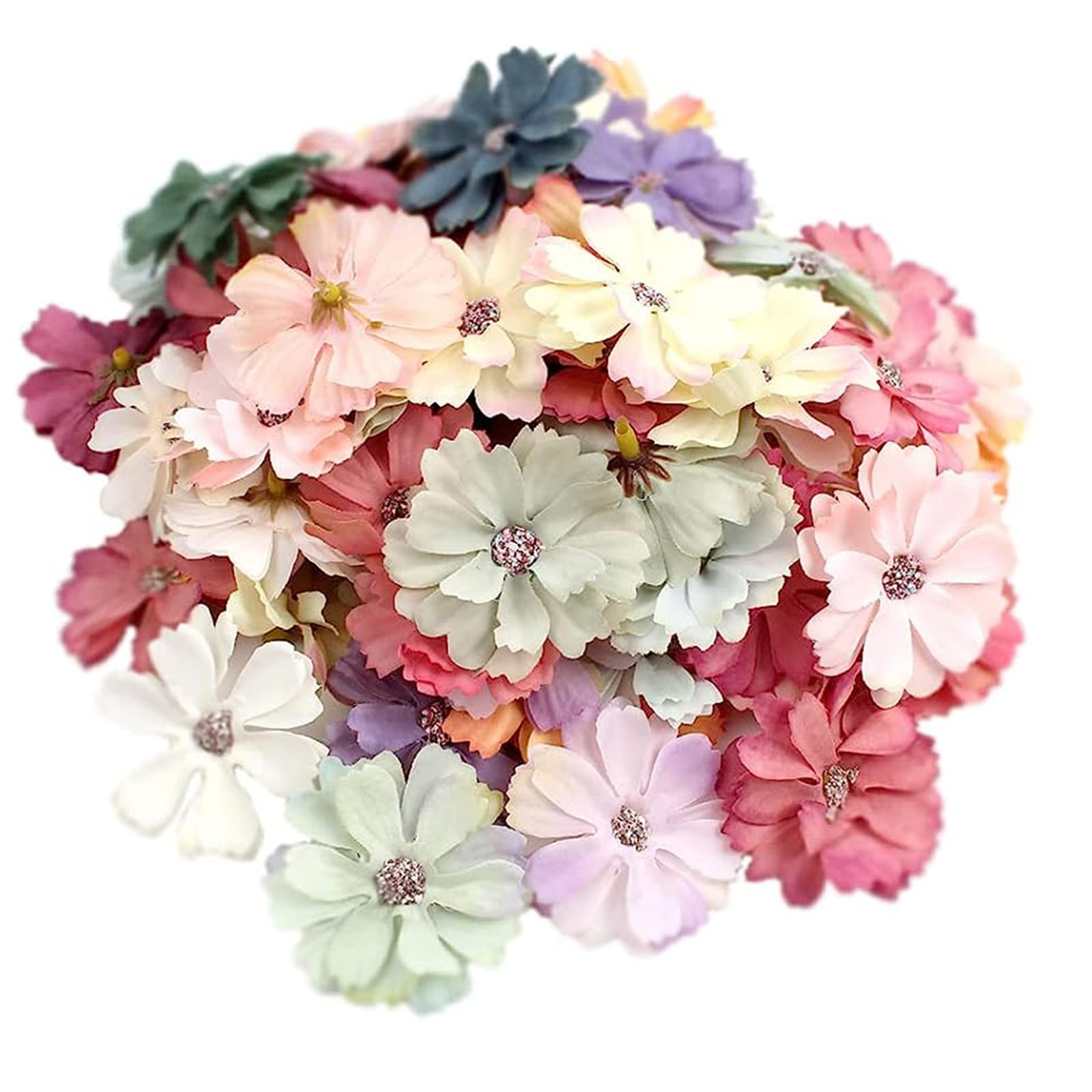 Amazon.de: Kunstblumen bltenkpfe Deko 50 Stck Knstliche Streublumen  Mini Bunte Knstliche Blume Mini Bunte Gnseblmchen Rosenkpfe Kunstblumen  Fr Diy Hochzeit Party Dekoration Kopfschmuck Handwerk