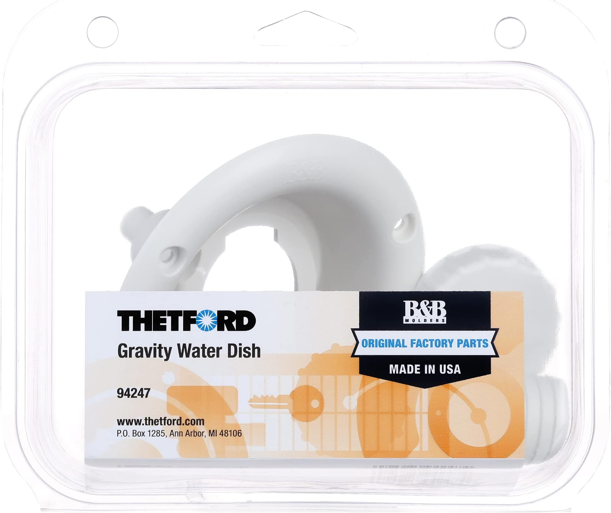 THETFORD|B&B Molders RV Replacement Parts and Accessories Camper Gravity Water Inlet Fill Dish Polar White PN 94247