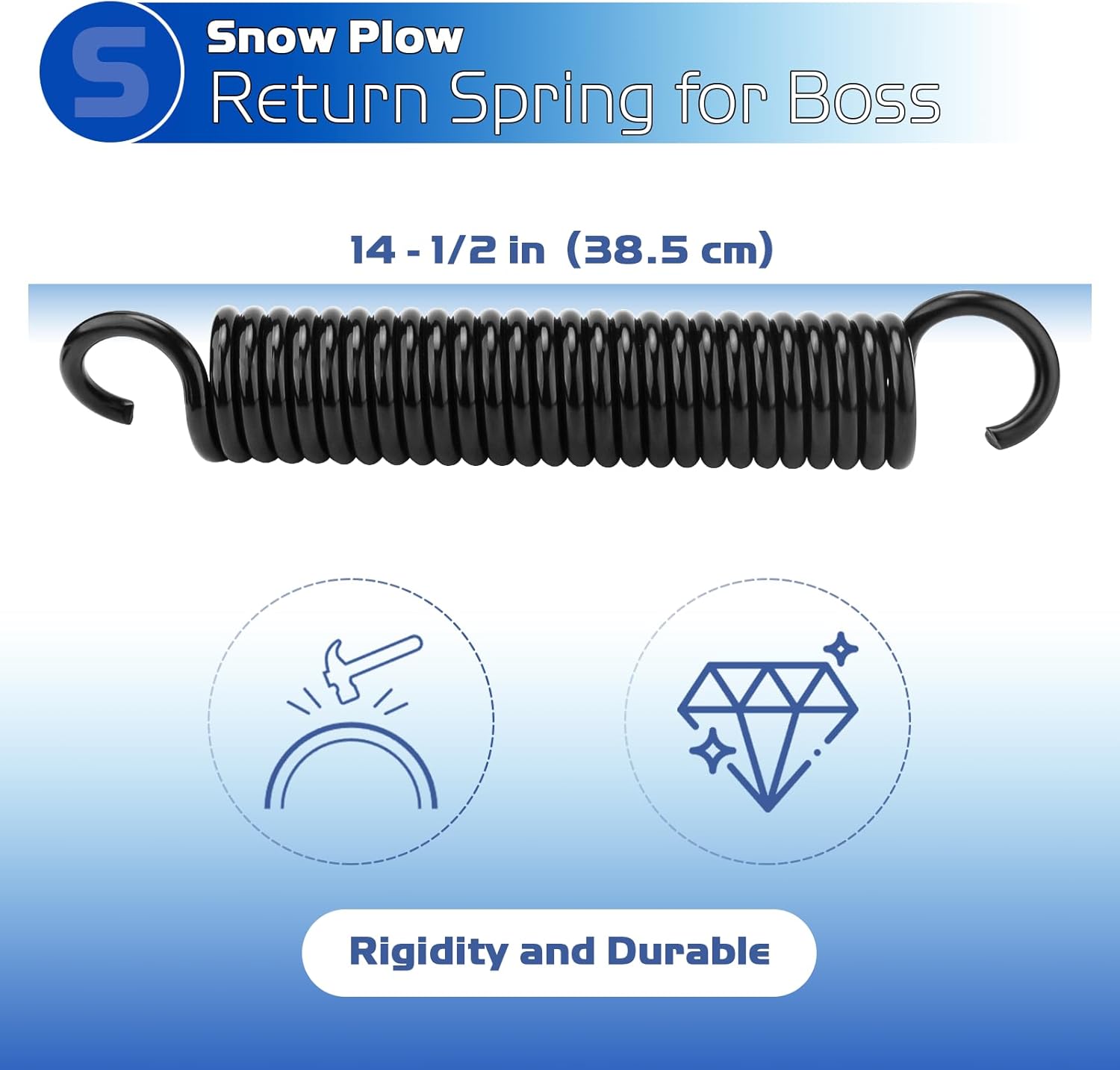 14 1/2" Snow Plow Trip Spring Replacement for BOSS Snowplows MSC01509 1304715 Snow Plow Parts Accessories