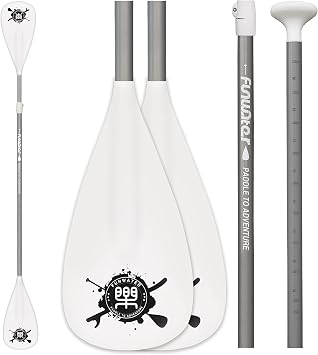 FunWater SUP Paddles - Adjustable Stand Up Paddle 3 Piece Floating Alloy Portable Paddle Board Paddles - Lightweight & Floating oars - Durable and Packable - Efficient Padding