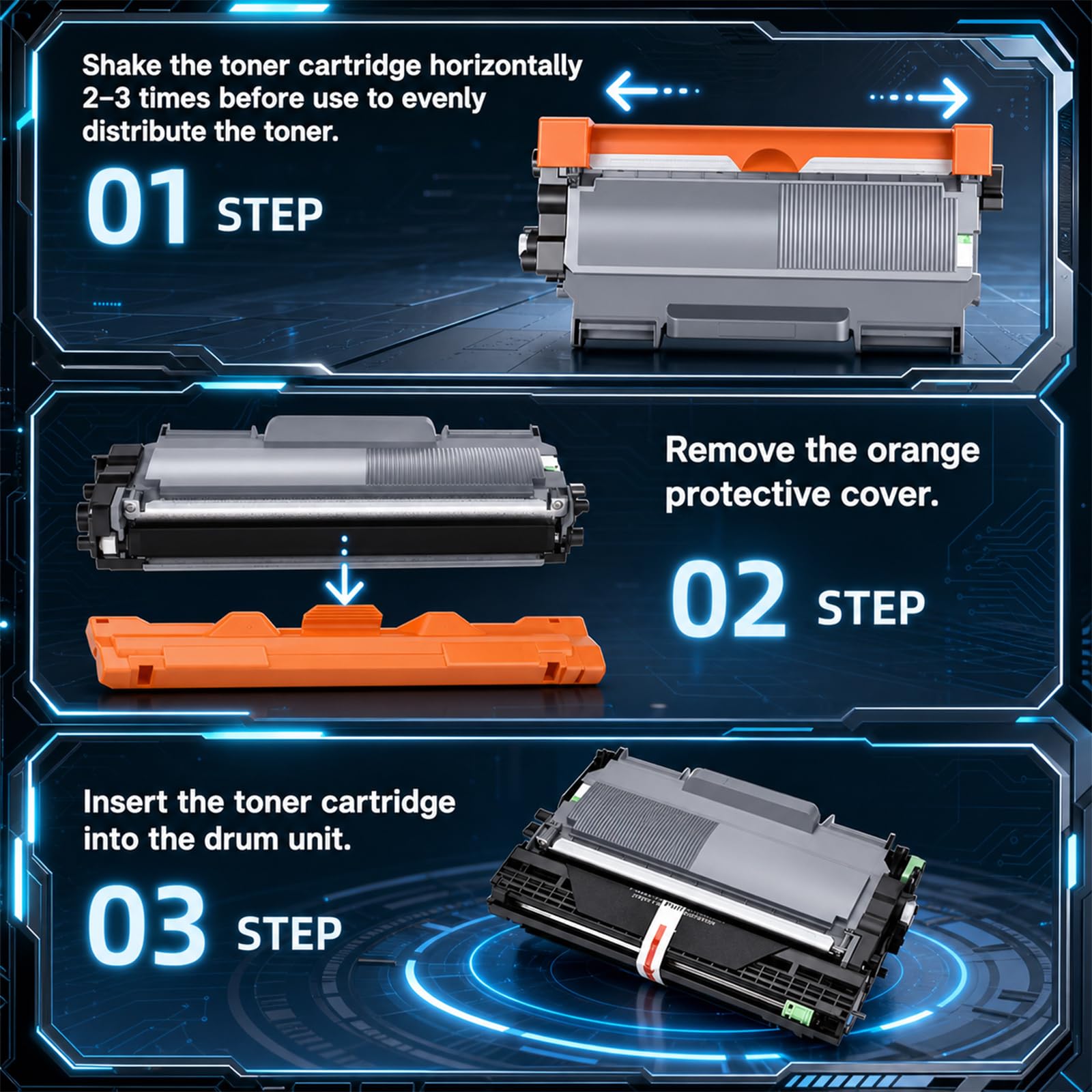 Cartuccia Toner TN2310 Compatibile per Brother TN 2310 TN2310 1200 Pagine | per Stampanti MFC-L2700DN HL-L2300D HL-L2360DN HL-L2340DW DCP-L2500D DCP-L2520DW DCP-L2540DN MFC-L2720DW,Black-1pack
