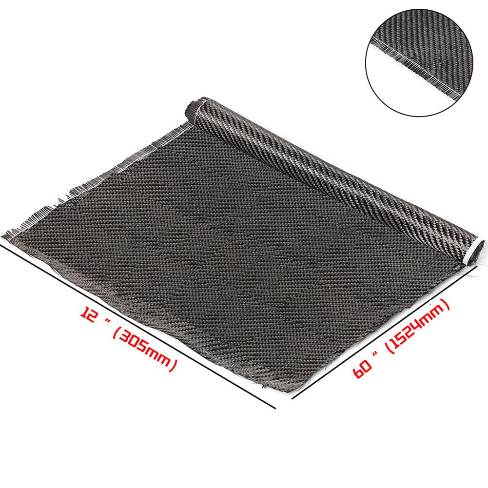 Tissu En Fibre De Carbone Pour Voiture, Sergé Aramide Tissé 3K 220G - Noir