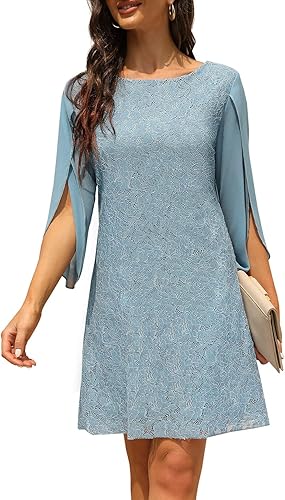 Vestidos de Cóctel y Formales para Invitadas de Boda para Mujeres - Vestido de Noche de Graduación con Encaje y Lentejuelas