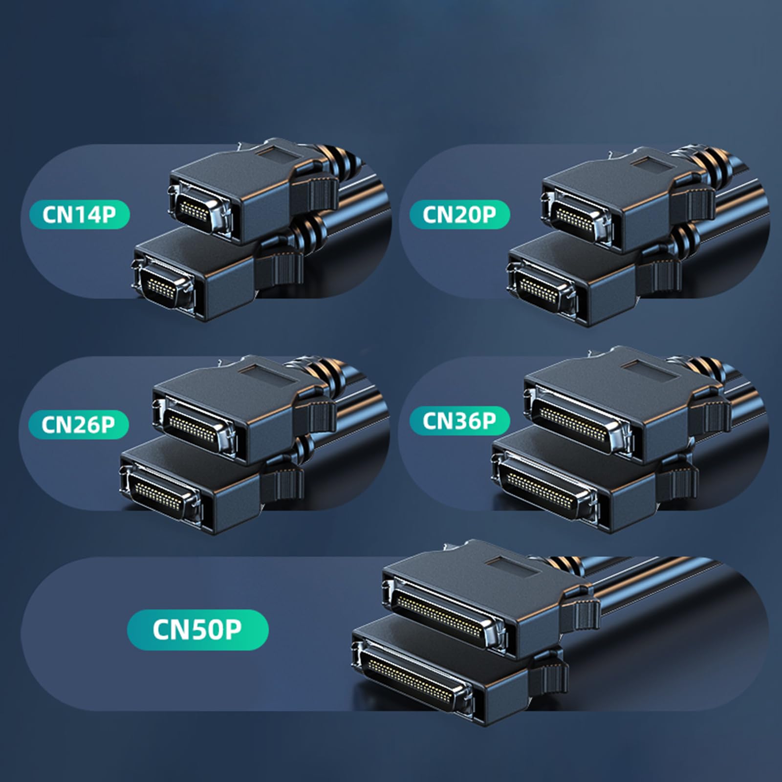 Precisions SCSI CN14/20/26/36/50 Câble de transfert de signaux mâle vers mâle pour systèmes de servo 1,5 m