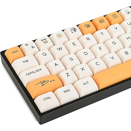 Amazon Xdaプロファイルキーキャップ Pbt染料昇華キーキャップセット 60 65 75 80 90 100 メカニカルキーボード用 ミルクとはちみつ英語 Ussixchare パソコン用キーボード 通販