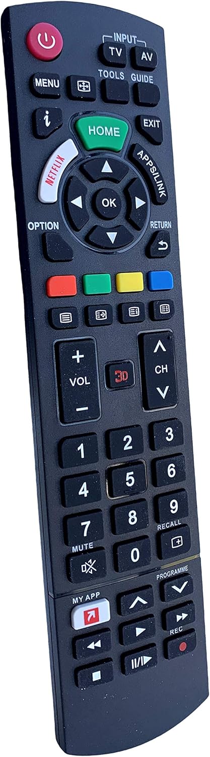 [ BELIFE ] Universele Panasonic TV afstandsbediening – Werkt met alle Panasonic TV/Smart TV – de beste vervangende tv-afstandsbediening voor uw Panasonic-tv (Netflix | Home | APPS knop)