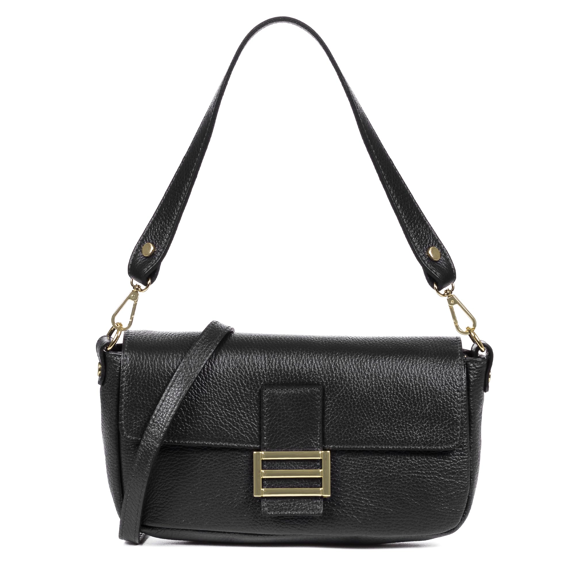 FIRENZE ARTEGIANIAlluvioni Women's Handbag and Shoulder Bag, Genuine Leather Dollaro, 28 x 6 x 15 cm, Colour: Black, Black/White, Utility