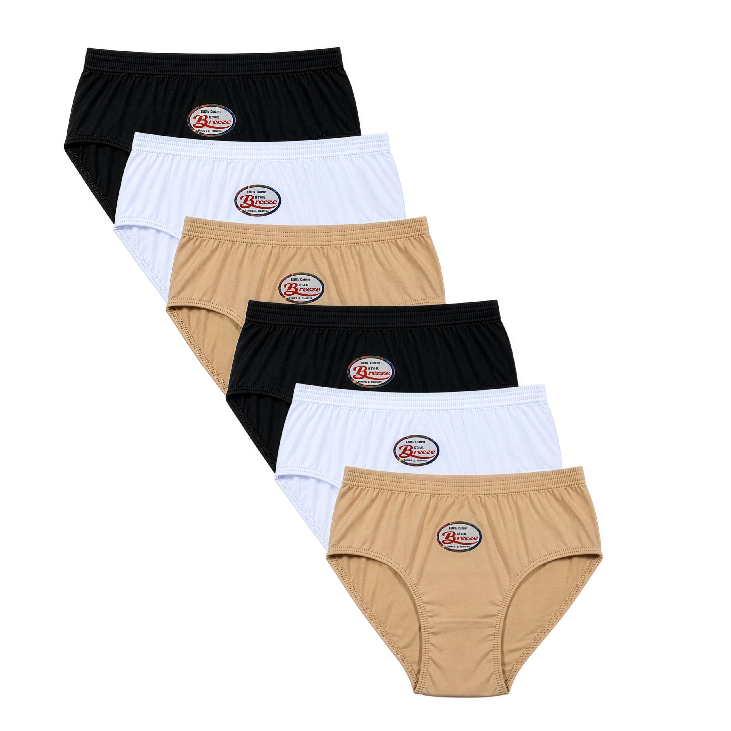 star breeze Women's Cotton Panties | Skin, White & Black | Soft, Breathable, Stretchable, Full Coverage, Comfortable Everyday Innerwear-picture-12