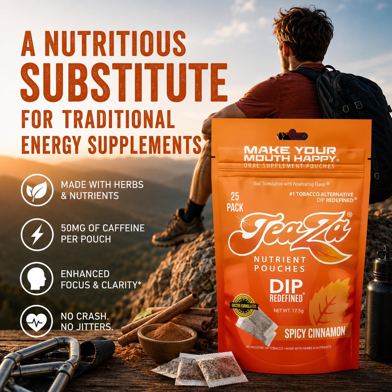 Amazon.com: Teaza Herbal Energy Pouches Smokeless Tobacco