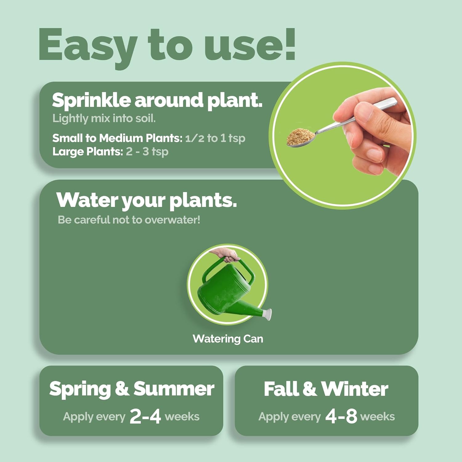 Granular Houseplant Food – Slow Release Fertilizer for Lush Growth, Greener Leaves & Strong Roots, 16 oz