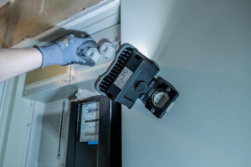 Brennenstuhl Lampe de chantier LED à batterie SH 1000 MAC (1000 lm, IP54, lampe de travail LED rechargeable avec aimant et anneau mousqueton, boîtier robuste) - 7