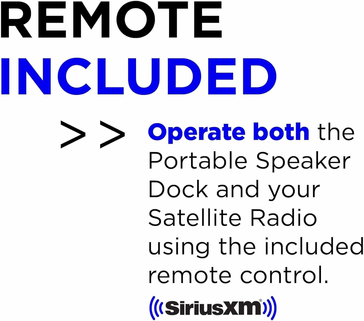 SiriusXM SXSD2 Dock and Play Radio Boom Box with remote control