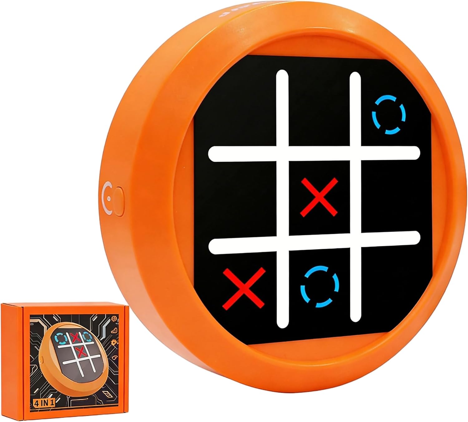 4-in-1 Tic Tac Toe Game, Handheld Games Electronic Portable Travel Games for Kids Ages 3+ and Adults, Board Games Toddler Games for Brain Training and Memory Growth