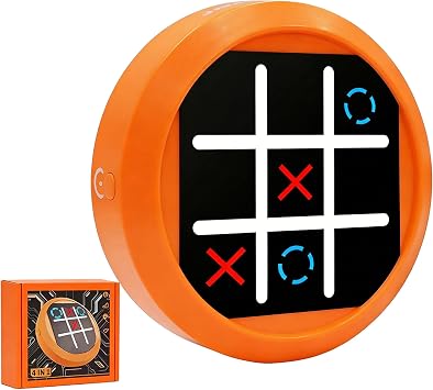 4-in-1 Tic Tac Toe Game, Handheld Games Electronic Portable Travel Games for Kids Ages 3+ and Adults, Board Games Toddler Games for Brain Training and Memory Growth