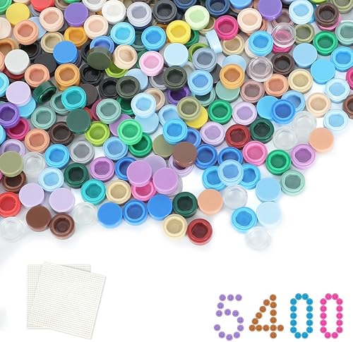 Miniatura 9 de Etarnfly 2800 piezas de ladrillos de píxel, placas redondas clásicas 1 x 1, piezas y piezas  Pixel Arts Dots Bulk Studs Kit de accesorios