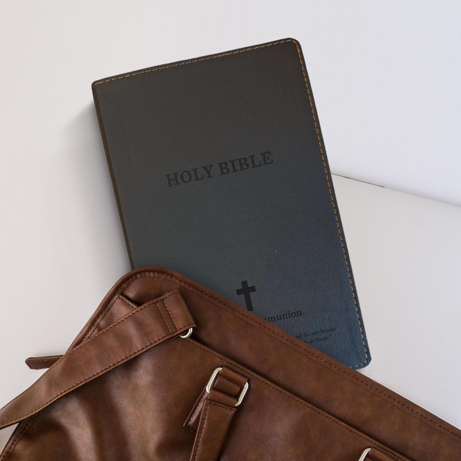 Personalized KJV Deluxe Bible King James Version Faux Leather Holy Bible with Custom Name Includes Up to 3 Rows of Text, Red Letter Edition, Custom Gift for Christian & Religious Celebrations | Black