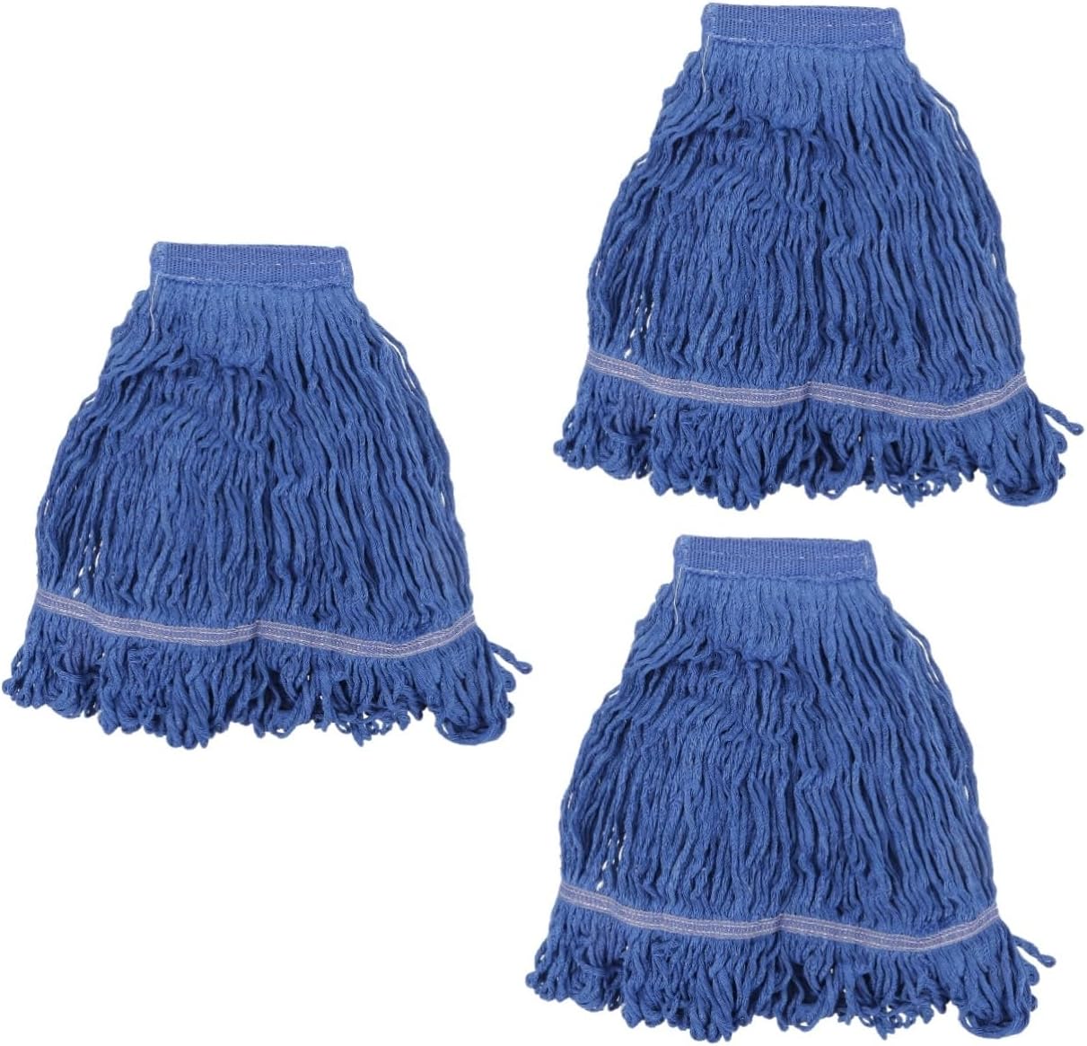 PRETYZOOM 3pcs Heavy Duty Mop Replacement Reusable Cleaning Mop for Commercial Use Easy to Install Suitable for Home Industrial Cleaning