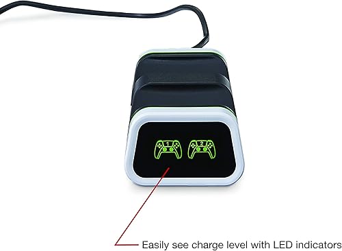 Vista 6 de Verbatim Estación de carga de doble controlador PS5 para usar con controladores inalámbricos Playstation 5 DualSense, base de carga, indicadores