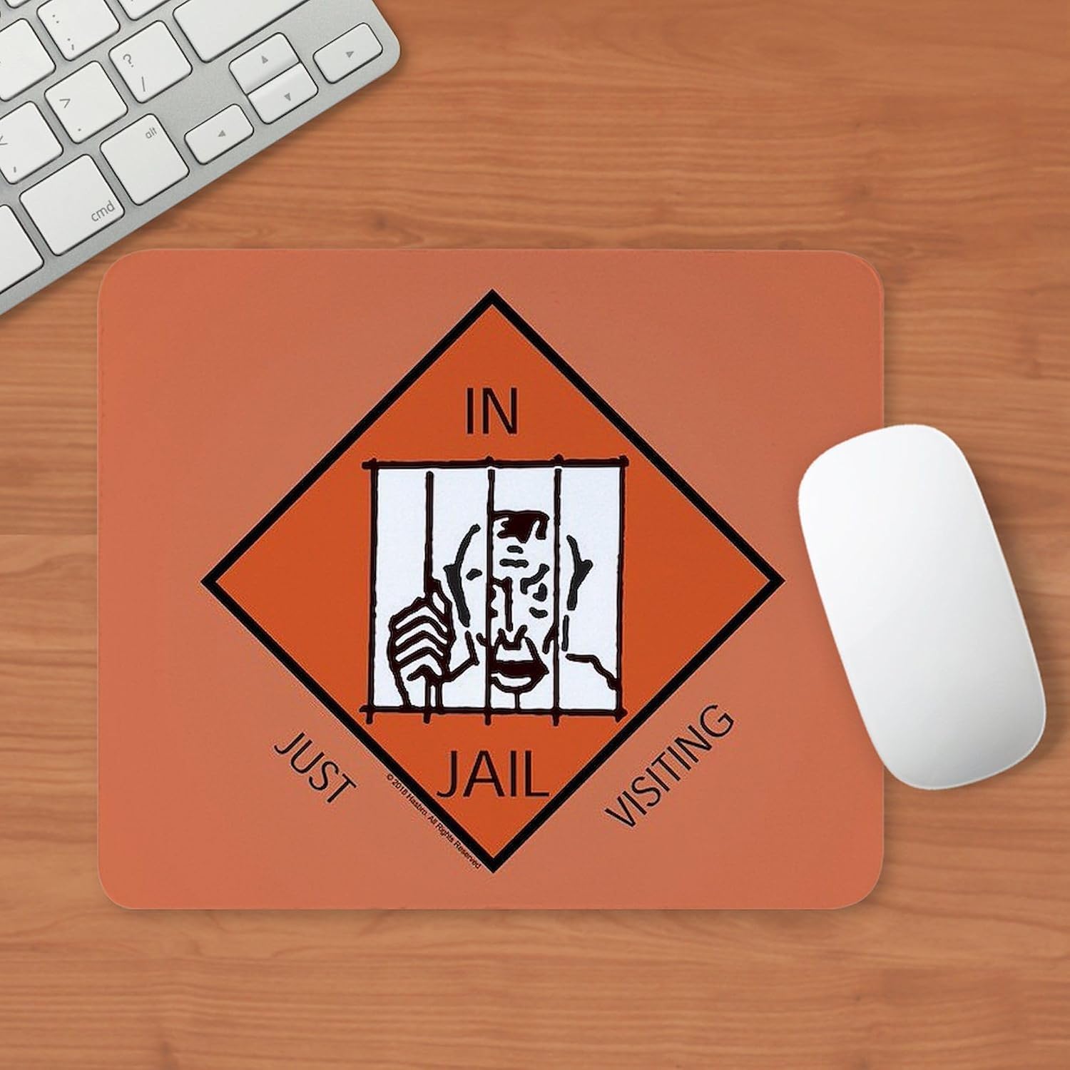 CafePress Monopoly in Jail Mousepad Non-Slip Rubber Gaming Mousepad