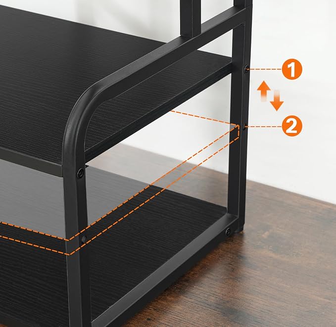 Soporte de impresora HOOBRO 3 niveles negro miniatura 7